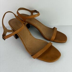 Madewell The Hollie Leather Ankle Strap Sandals